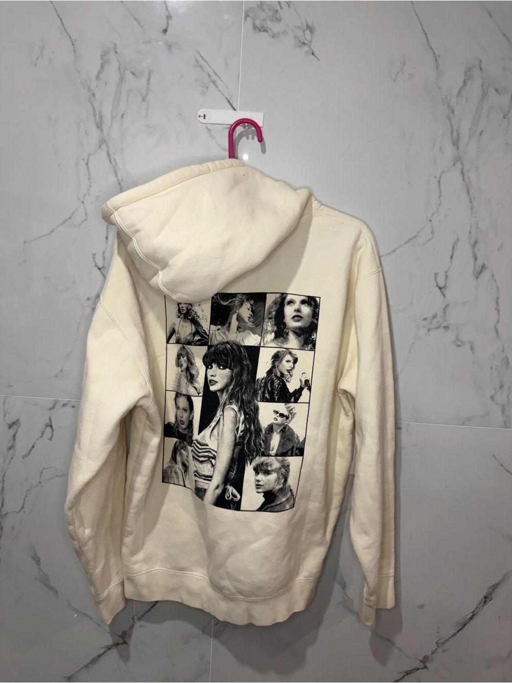 Taylor Swift the eras tour Cream  Hoodie with Black Photos
